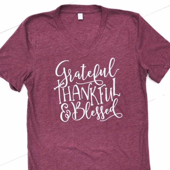 Thankful, Grateful, Blessed Fall Tee - Picture 1 of 1